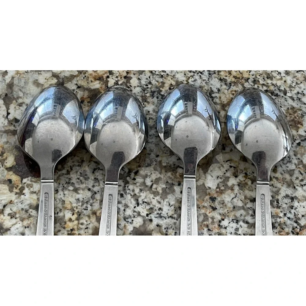 4 Reed & Barton 18/10 Stainless Table Spoon 7in.